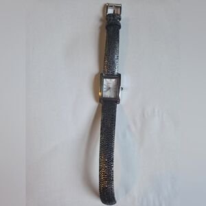BCBGirls Black and Silver Textured Watch